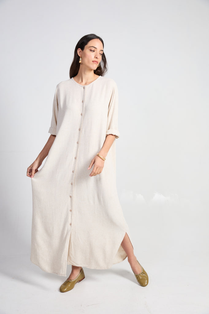 Solène Linen Shirtdress