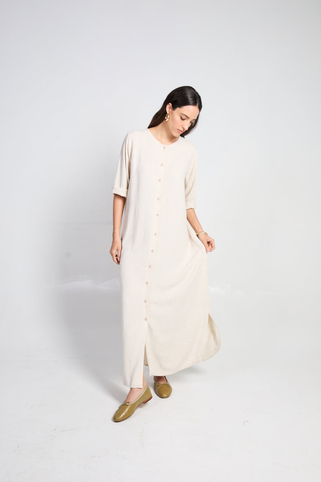 Solène Linen Shirtdress