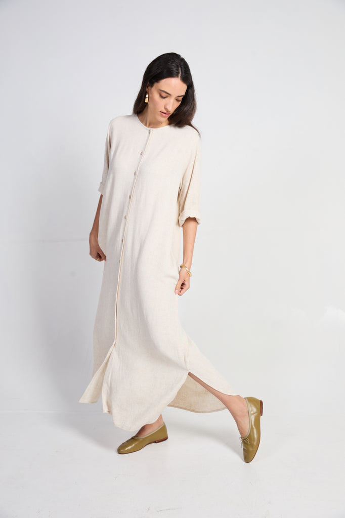 Solène Linen Shirtdress