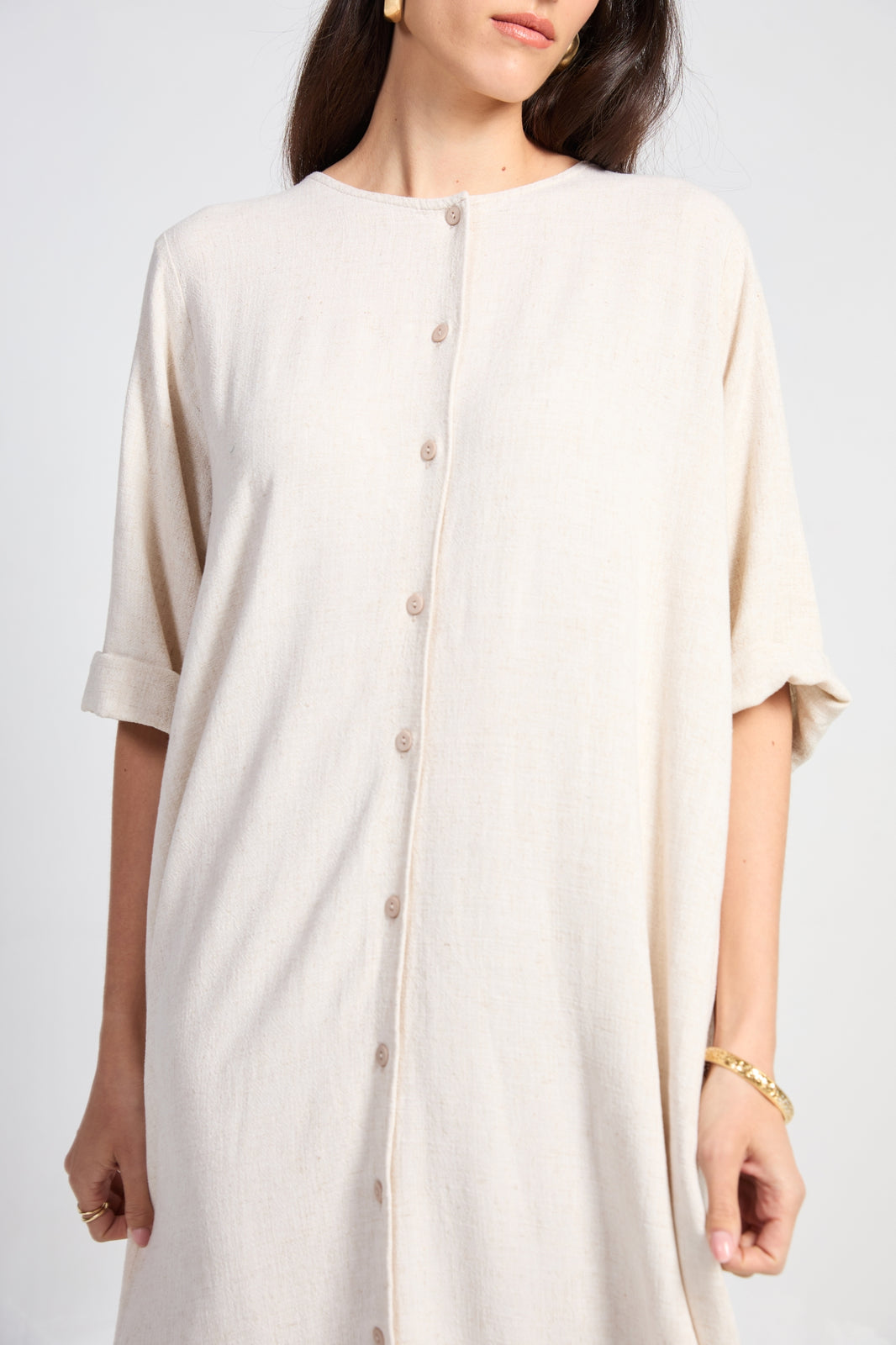 Solène Linen Shirtdress