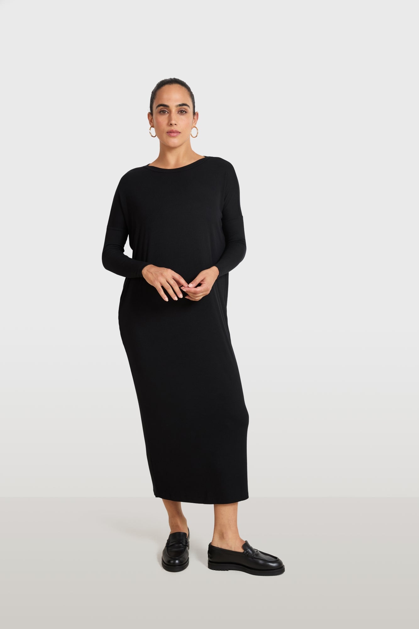 Jaden Ribbed Midi 3X / Black