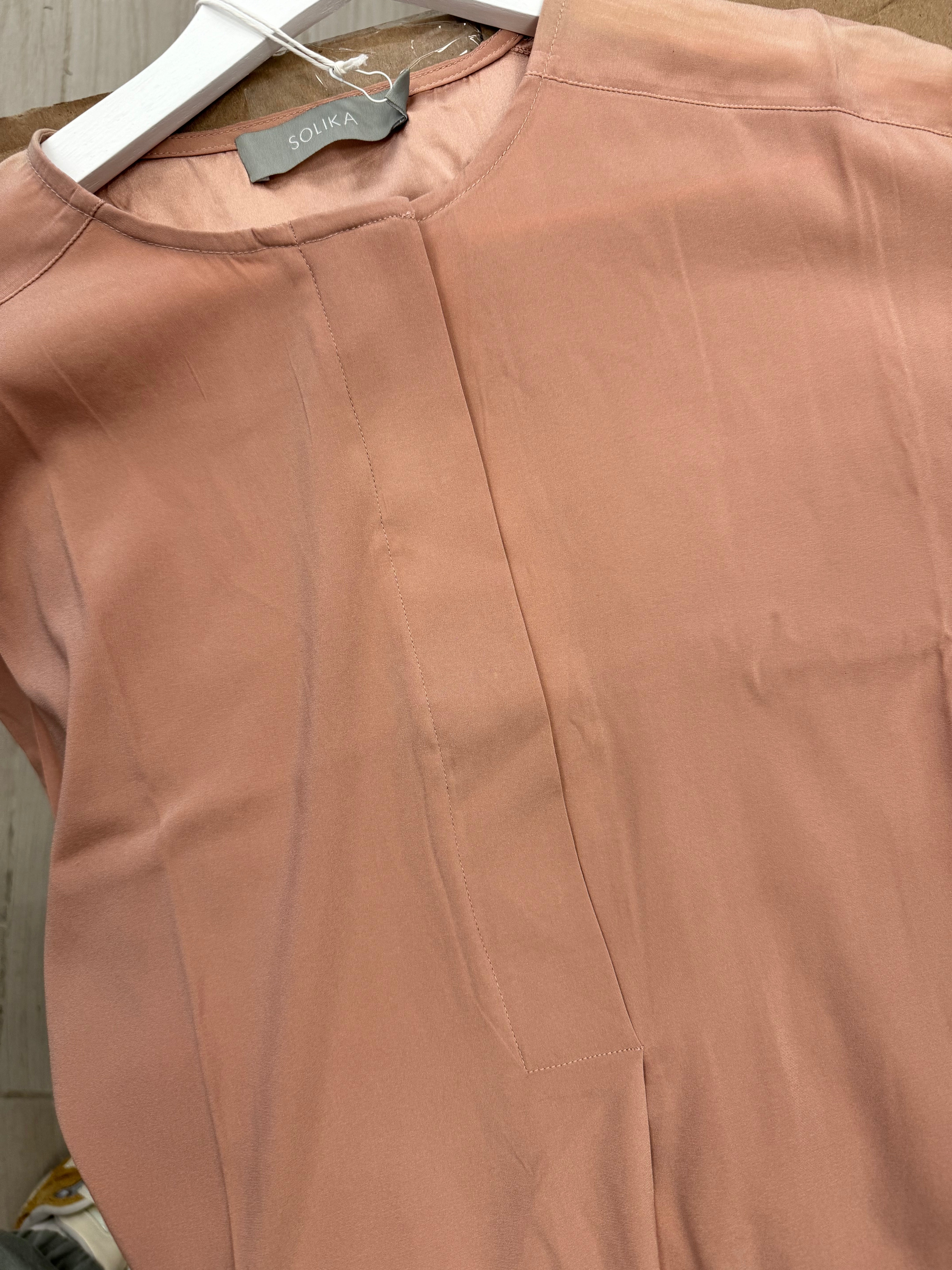 Silky square dress I Soft Rose