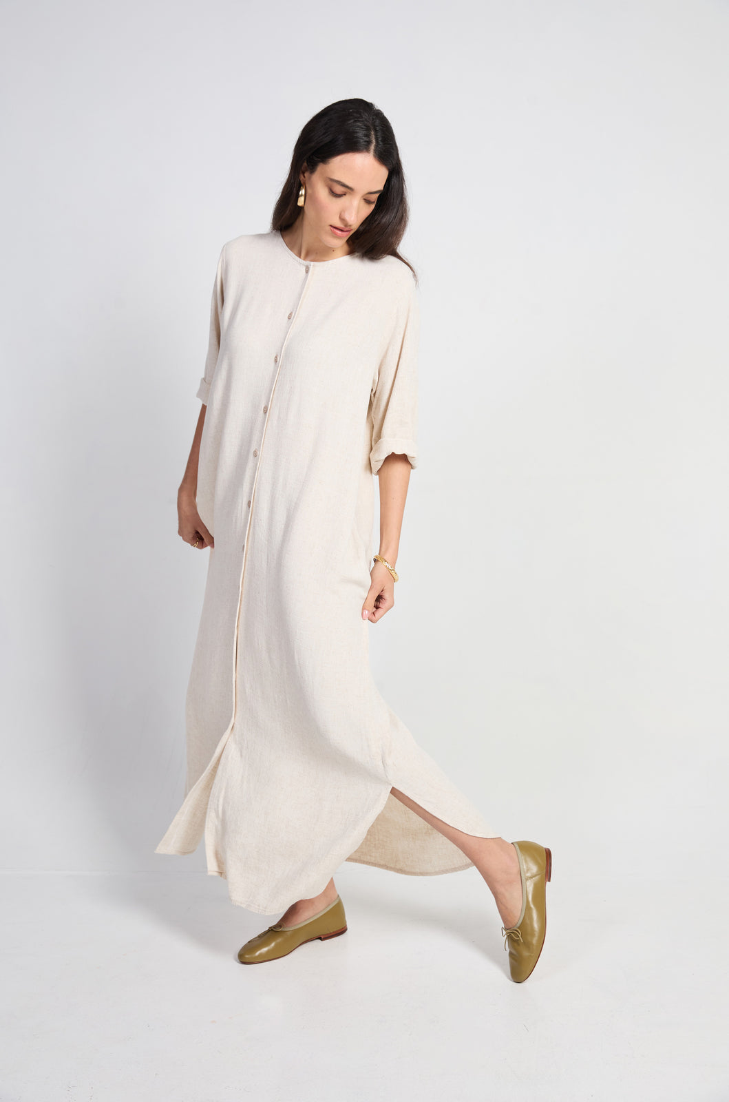 Solène Linen Shirtdress