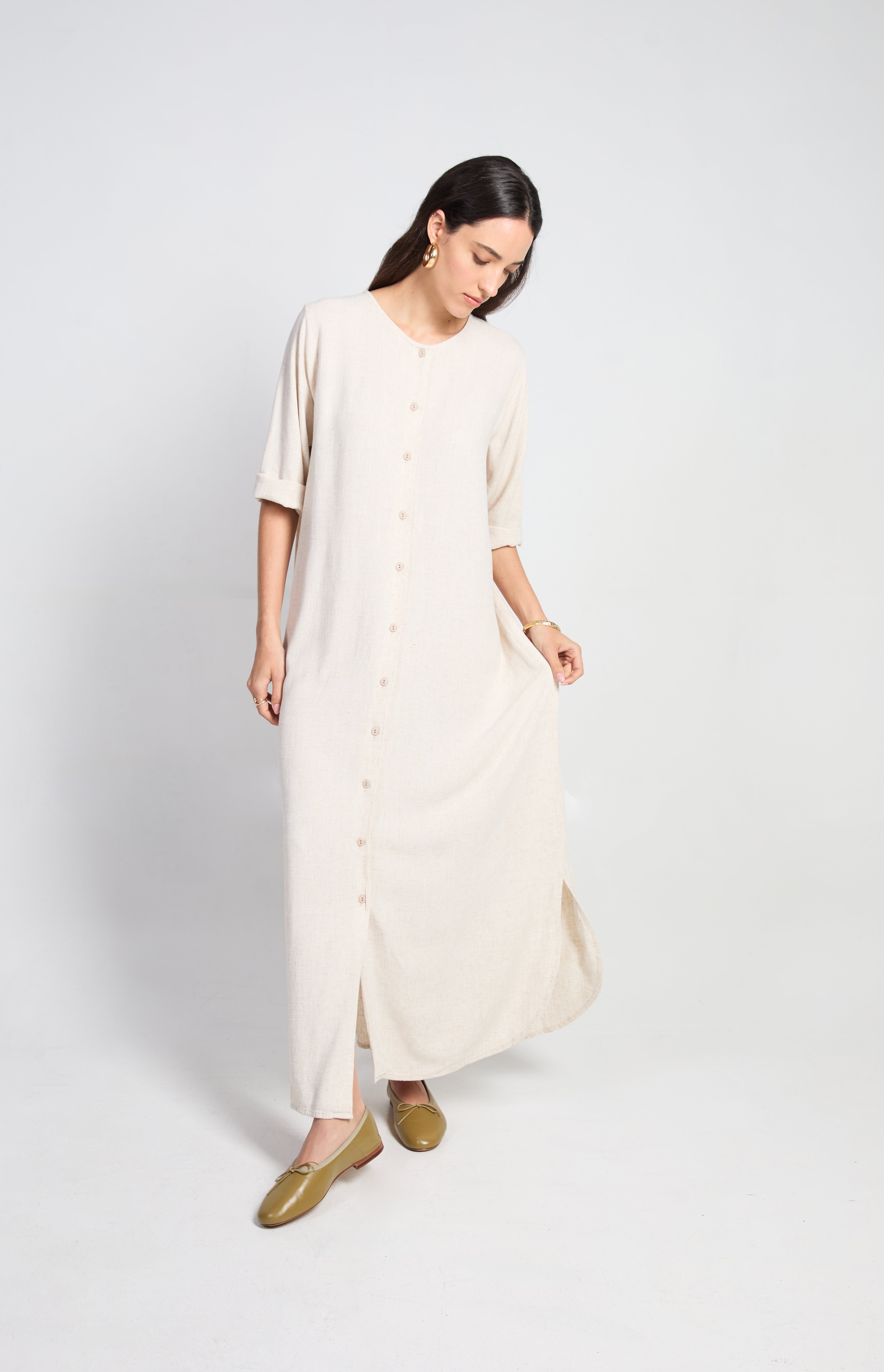 Solène Linen Shirtdress