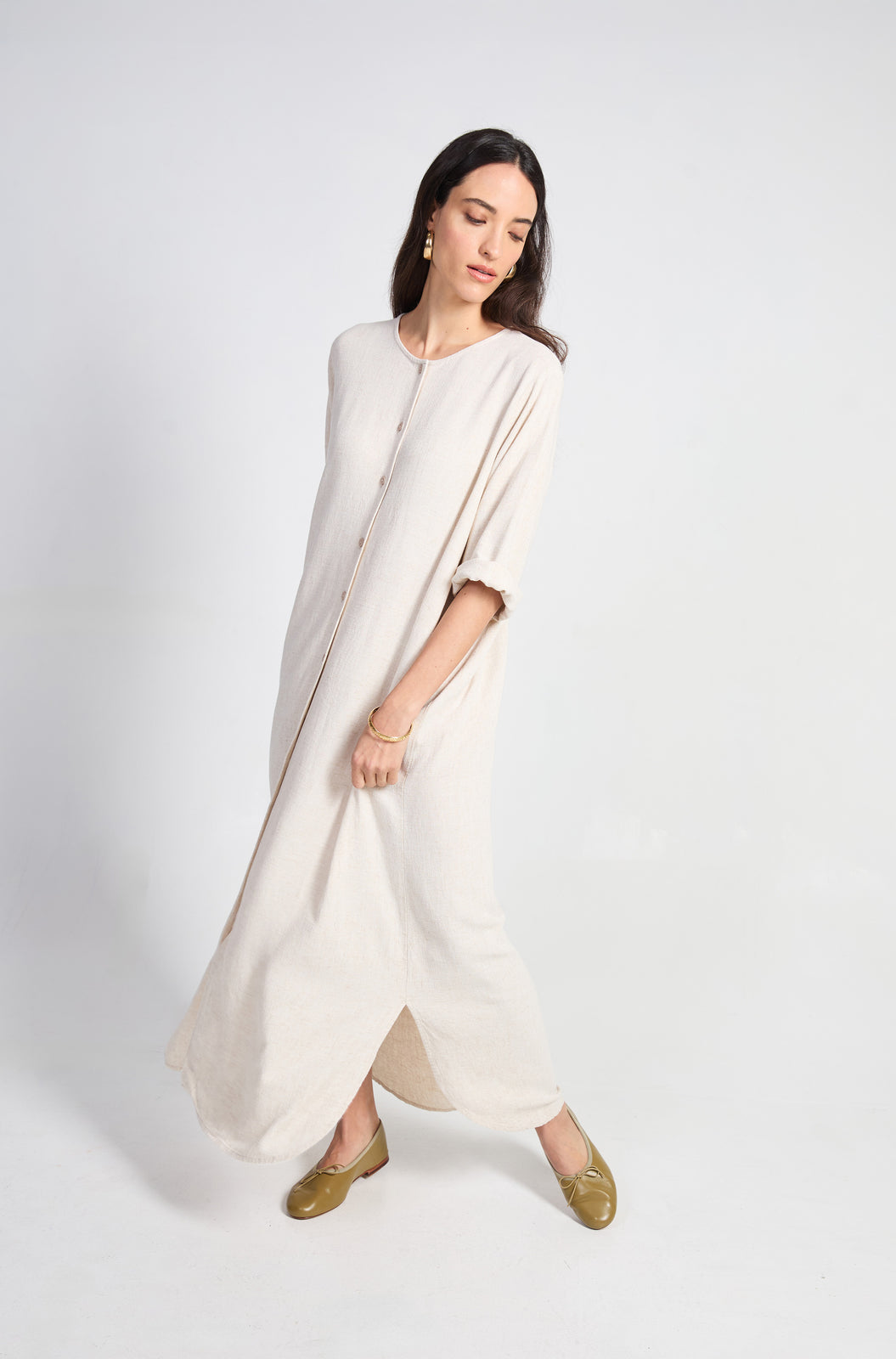 Solène Linen Shirtdress